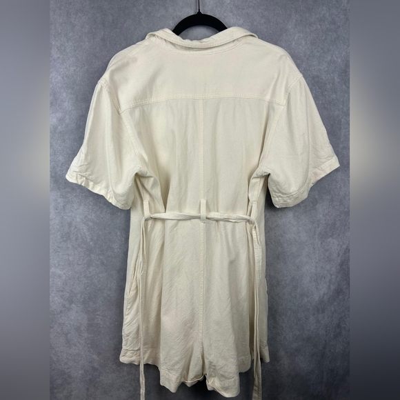 ROLLA’s‎ HORIZON PLAYSUIT IN VINTAGE WHITE Detachable waist tie  Side pockets XL - Picture 8 of 15